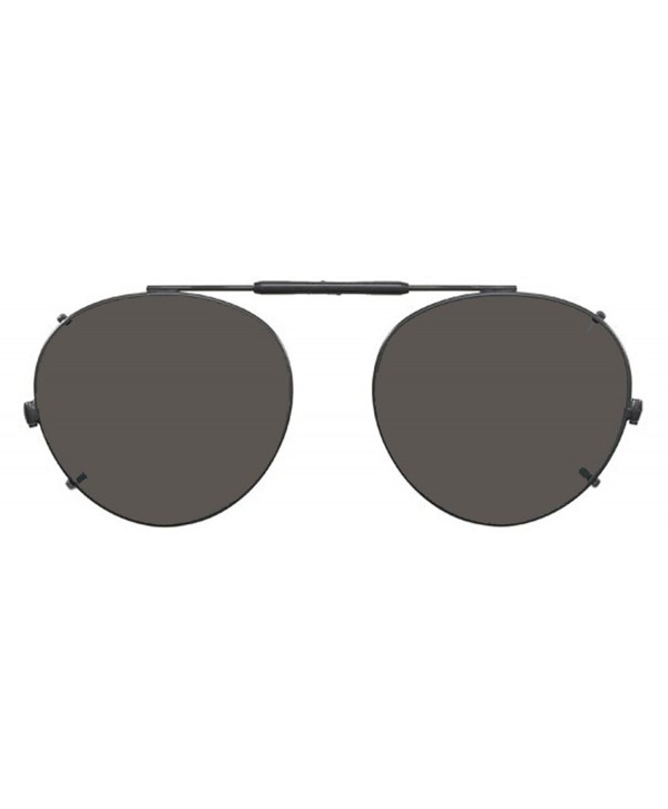 Visionaries Polarized Clip Sunglasses Round