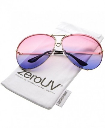 zeroUV Oversize Gradient Aviator Sunglasses