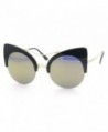 Flowertree Semi rimless Browline Cat eyes Sunglasses