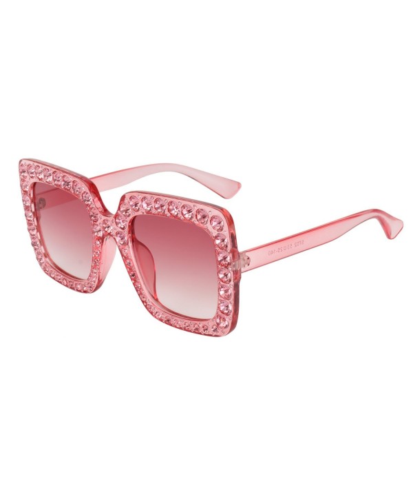 ROYAL GIRL Sunglasses Oversized Pink Gradient