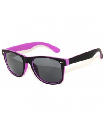 Classic Vintage Smoke Sunglasses Black Purple