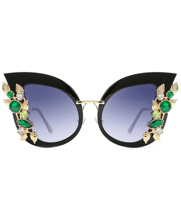 Slocyclub Overstated Jeweled Sunglasses Stylish