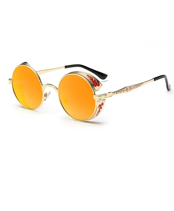 Blue Sunshine Flowers Reflective Sunglasses