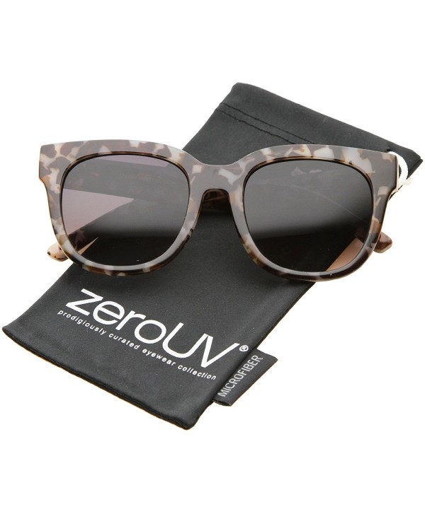 zeroUV Oversize Tortoise Sunglasses Grey Block Tortoise