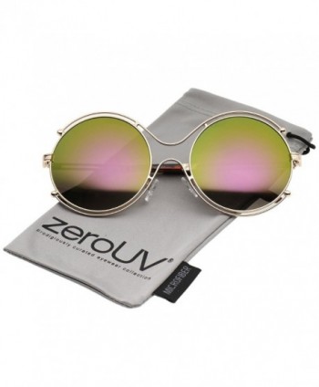 zeroUV Oversize Colored Sunglasses Magenta Green