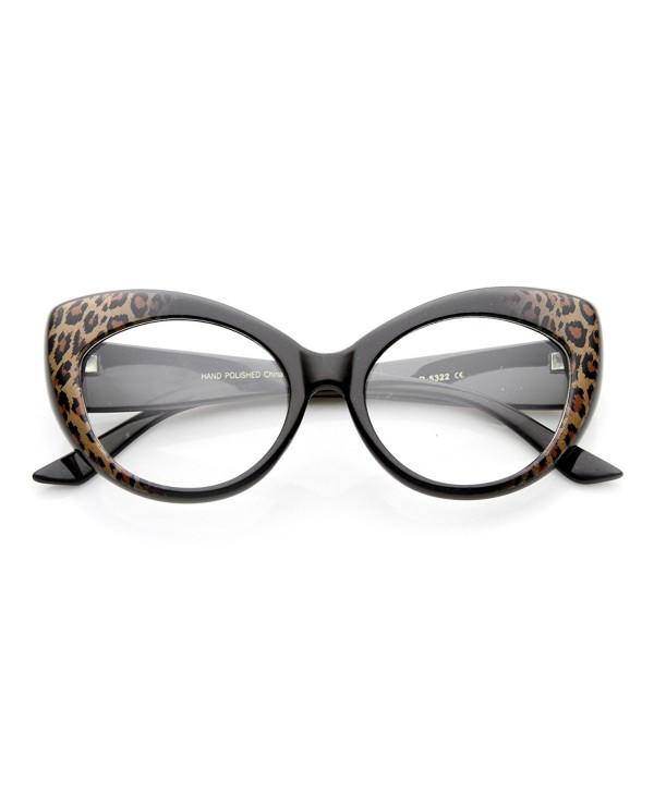 zeroUV Pointed Fashion Glasses Cheetah