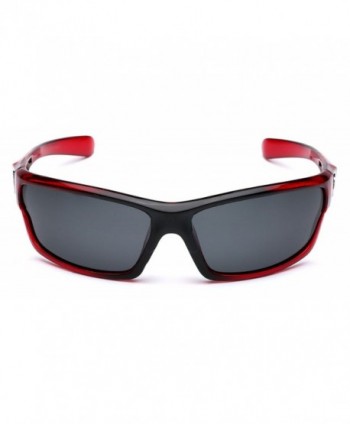 Robo Cop Wrap Around Sport Party Sunglasses, Red
