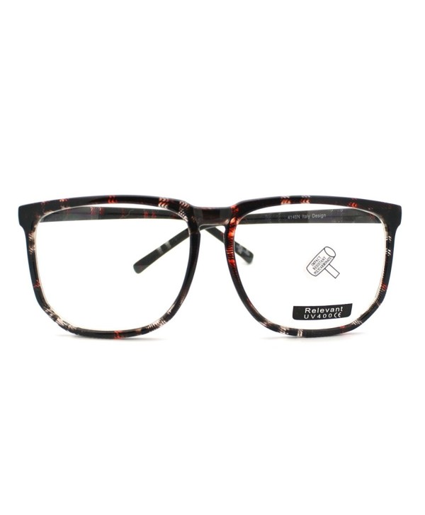 Patterned Oversized Squared Plastic Glasses