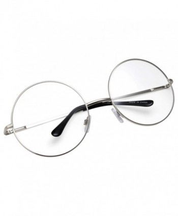 grinderPUNCH Non Prescription Circle Glasses Silver