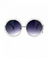 Womens Sunglasses Oversized Circle Silver