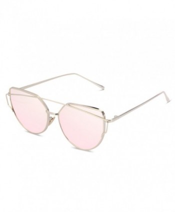 SUASI Sunglasses Vintage Reflective Rimless