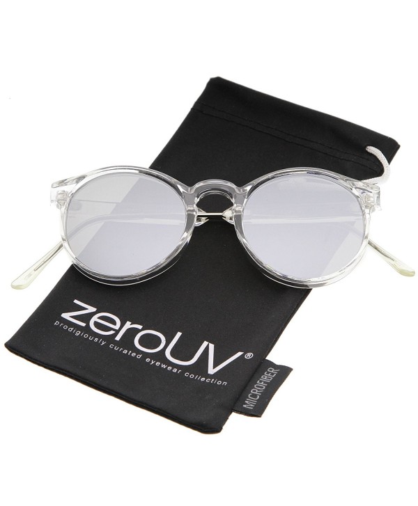zeroUV Temple Mirror Sunglasses Clear Silver