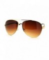 Fashion Rhinestone Aviator Sunglasses Tortoise