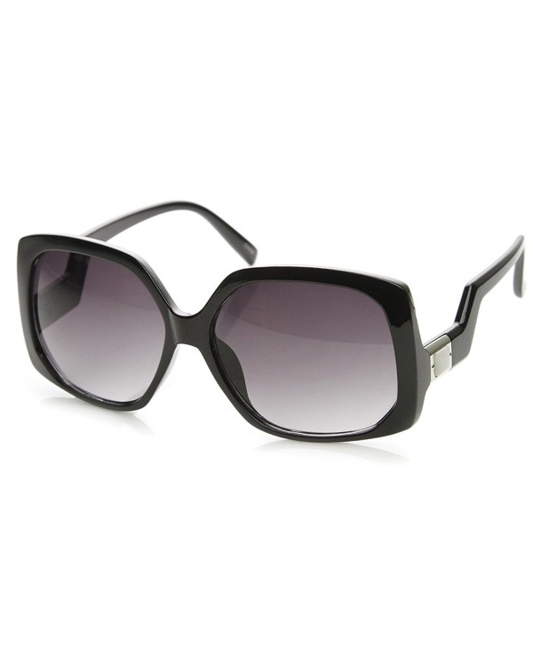 zeroUV Womens Oversized Sunglasses Black Silver