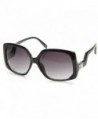 zeroUV Womens Oversized Sunglasses Black Silver