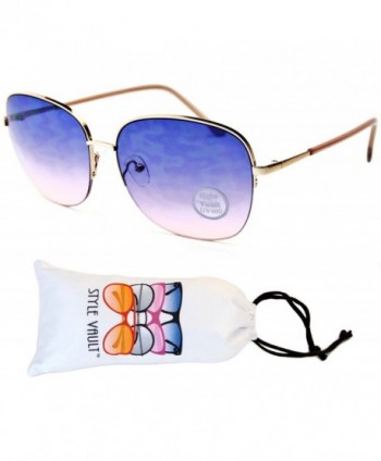 Style Vault Butterfly Sunglasses Beige Bluish
