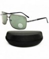 Designer Eyewear Sunglasses Gunmetal Black Green