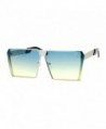 SA106 Futurism Rectangular Sunglasses Silver