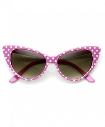 zeroUV Womens Fashion Sunglasses White Dots