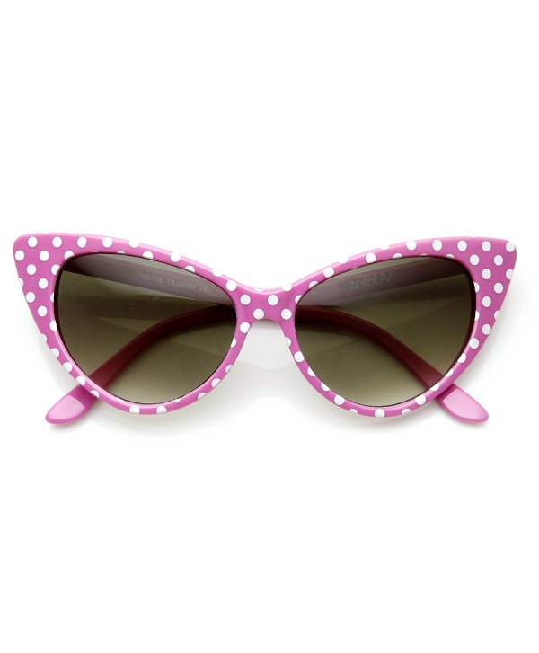 zeroUV Womens Fashion Sunglasses White Dots