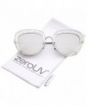 zeroUV Transparent Oversize Sunglasses Clear Silver