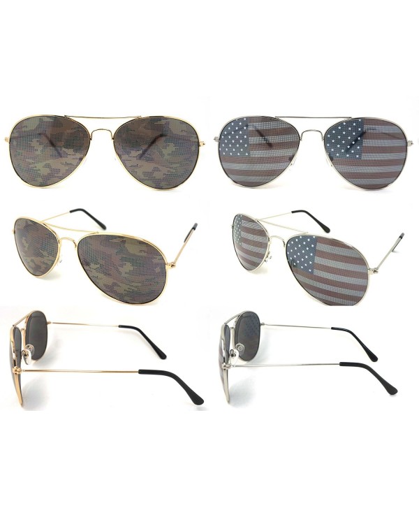 American Aviator Sunglasses Orange Camouflage