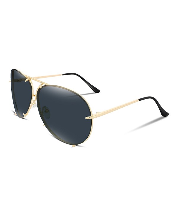 FEISEDY Stylish Aviator Oversized Sunglasses