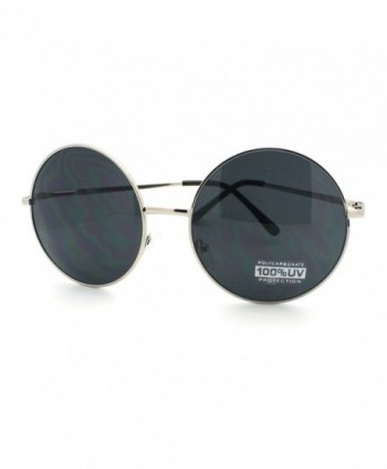 Super Oversize Sunglasses Circle Silver