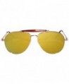 Mirror Reflective Aviator Sunglasses Metal