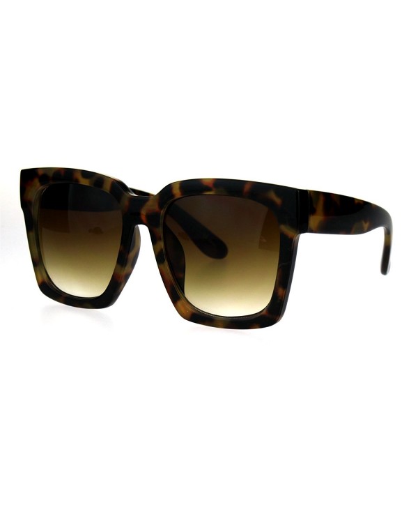 Boyfriend Oversize Plastic Sunglasses Tortoise