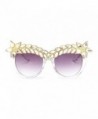 Slocyclub Women Jeweled Eyebrow Sunglasses