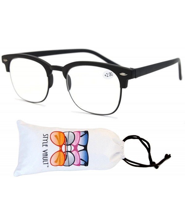 Style Vault Rectangular Eyeglasses Black clear