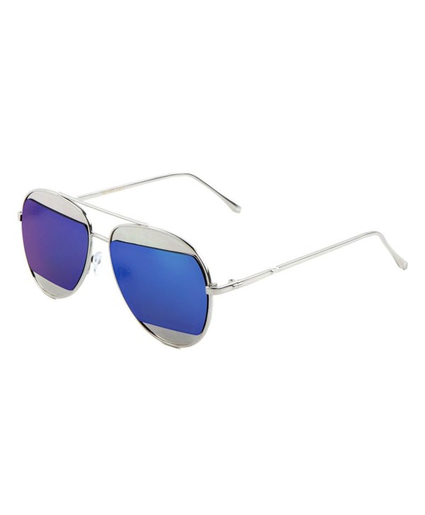Iridium Mirror Aviator Sunglasses Silver