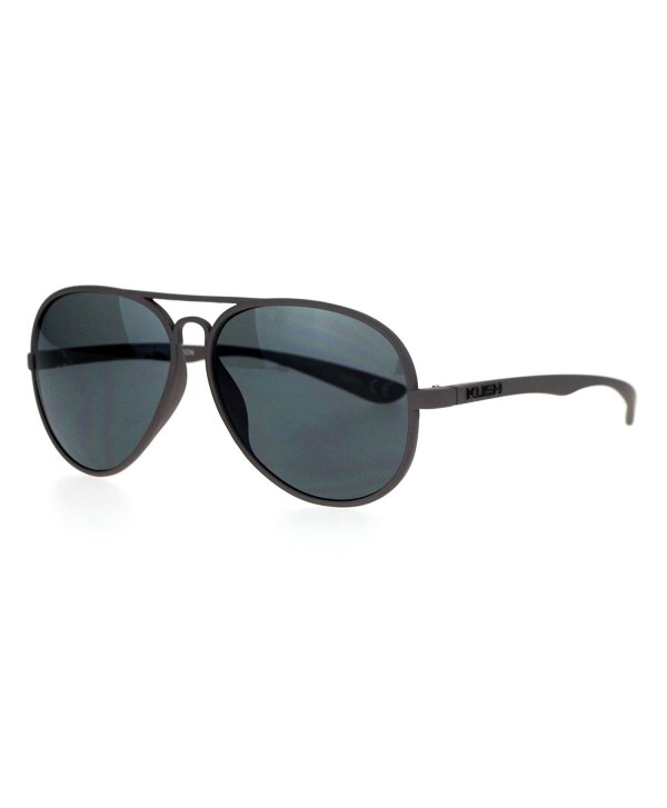 Kush Rubberized Plastic Aviator Sunglasses