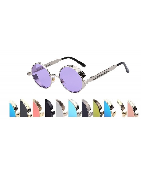Steampunk Fashion Sunglasses Violet Silver