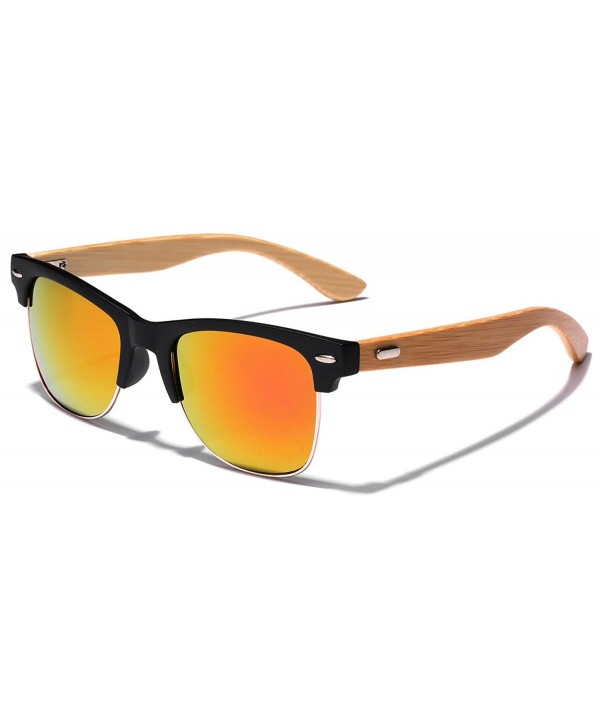 Rimless Classic Bamboo Sunglasses Mirror