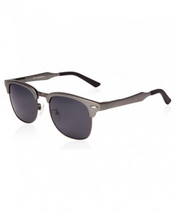 SUNGAIT Clubmaster Sunglasses Polarized Gunmetal