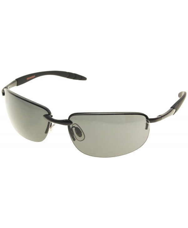 Dockers Mens Rimless Sunglasses Black