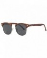 AEVOGUE Polarized Sunglasses Semi Rimless Woodgrain