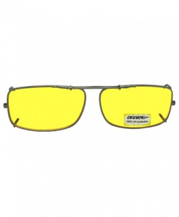 Rectangle Polarized Yellow Sunglasses Pewter NON