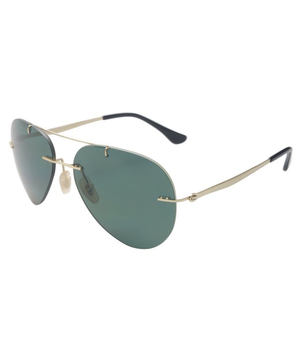 FSK Polarized Rimless Aviator Sunglasses