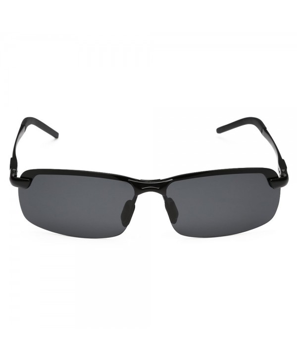 ROCKNIGHT Ultralight Rectangular Sunglasses Black Grey