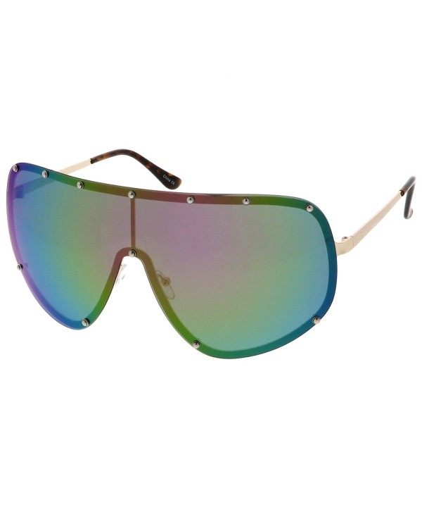 sunglassLA Futuristic Oversize Mirrored Sunglasses