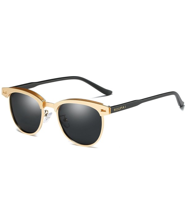 SamuRita Polarized Clubmaster Sunglasses Overlap