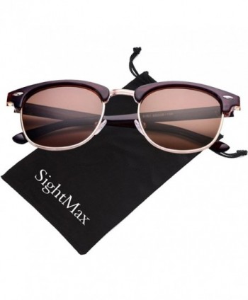 SightMax Polarized Classic Semi Rimless Sunglasses