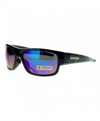 Biohazard mirrored Mirror Plastic Sunglasses