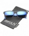 zeroUV Two Toned Rectangle Sunglasses Black Blue