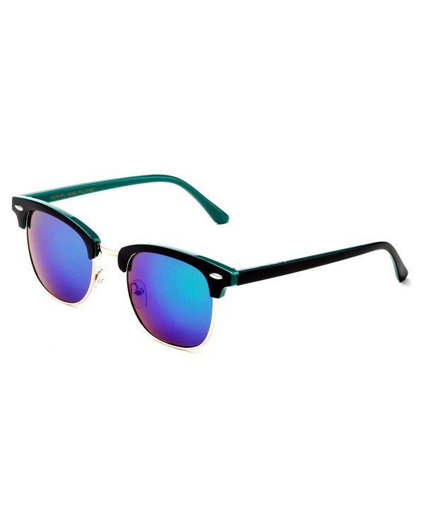 Newbee Fashion Clubmaster Semi Rimless Sunglasses