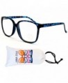 Wayfarer Oversized Eyeglasses Tortoise Blue Clear