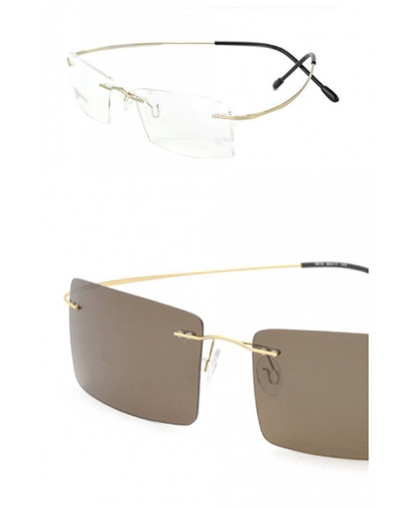 Photochromic light adjusting eyeglasses Rectangular golden%C2%A3%C2%ACchange